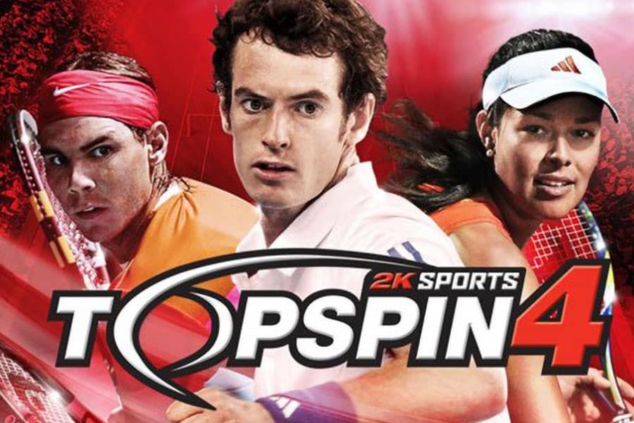 The Official Picture of Top Spin 4 featuring notable players, One of best tennis video games of all time.