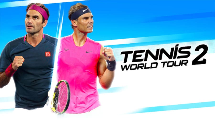 The Official Picture of Tennis World Tour 2 Featuring Two Notable Tennis players, One of best tennis video games of all time.