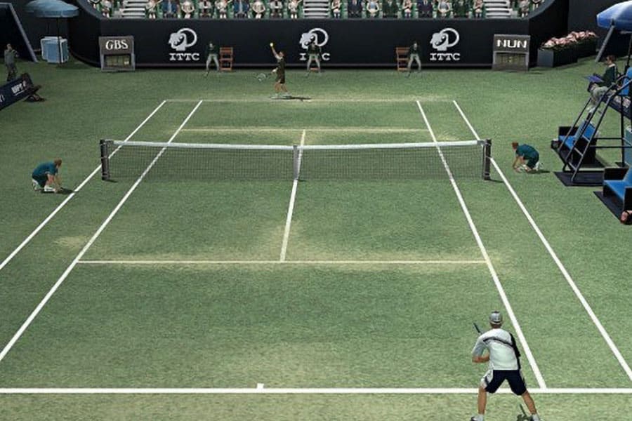 The In Game Picture of Smash Court Tennis Pro Tournament 2, One of best tennis video games of all time.