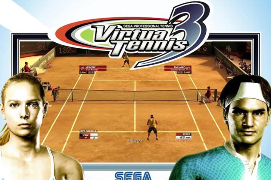 The Official Picture of Virtua Tennis 3 Featuring Tennis Players, One of best tennis video games of all time.