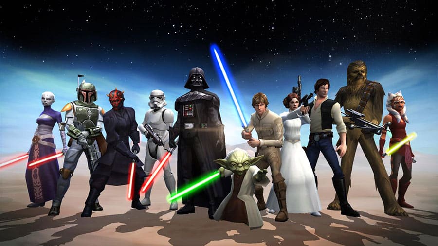 Cover art of Star Wars: Galaxy of Heroes.