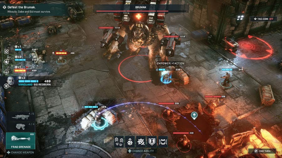 A picture of Gears Tactics, featuring its gameplay. One of the best Turn-based strategy Games on Xbox.