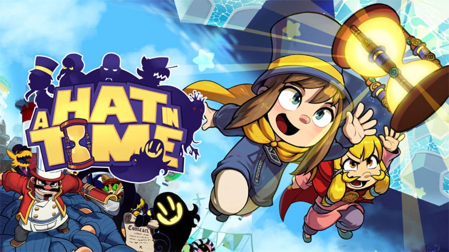 A Hat in Time official poster showing the game’s heroes and villains.