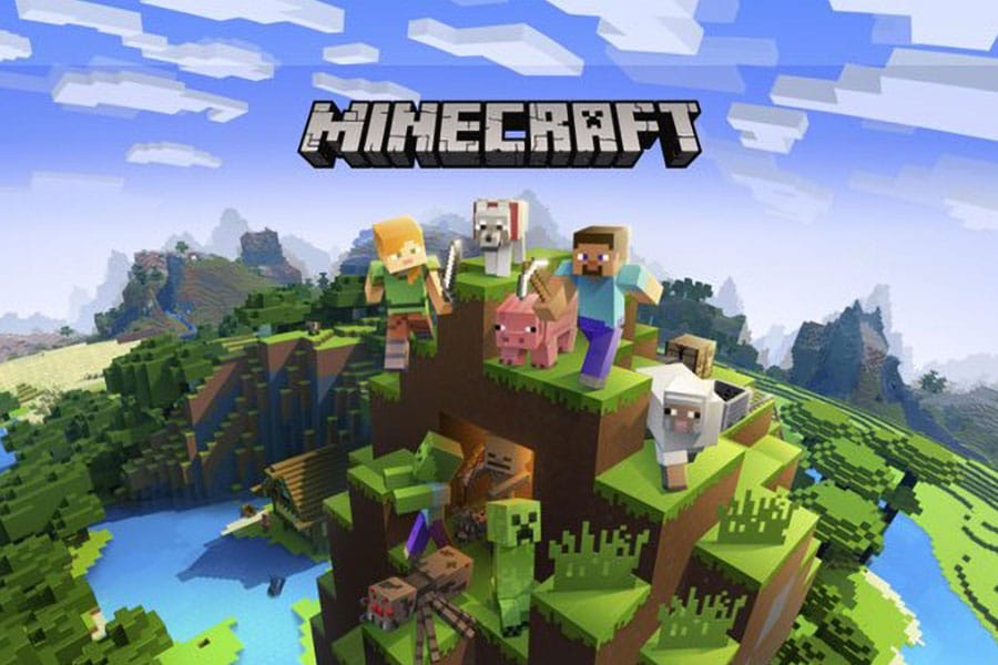 Official poster of Minecraft one of the best video games for 9 year olds.