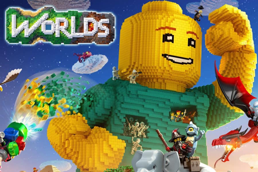 Poster of LEGO Worlds among the best video games for 9 year olds.