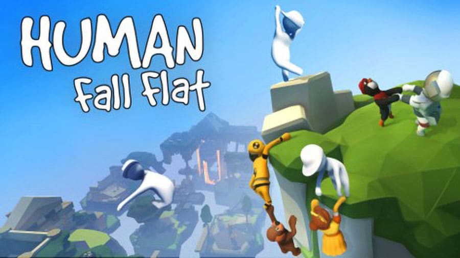 The Official Picture of Human: Fall Flat with its characters, One of best video games for couples.