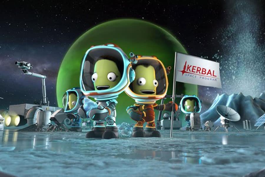 The Official Picture of Kerbal Space Program featuring its characters, One of best video games for engineers.