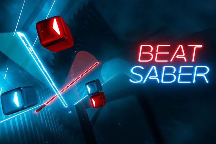 The Official Picture of Beat Saber, One of best video games for weight loss.