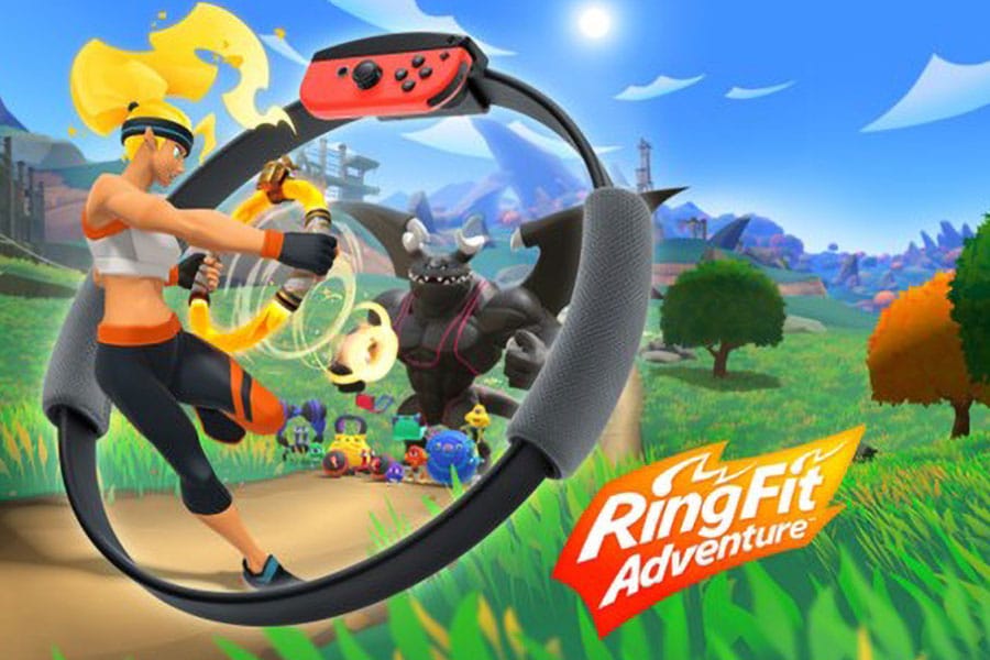 The Official Picture of Ring Fit Adventure, One of best video games for weight loss.