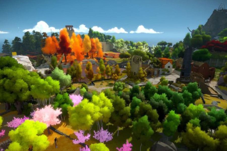 The in game Picture of The Witness, One of best video games to increase intelligence.