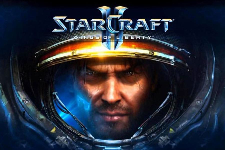 The Official Picture of StarCraft II featuring Jim Raynor, One of best video games to increase intelligence.