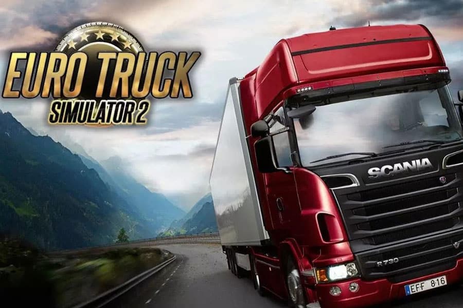 The Official picture of Euro Truck Simulator 2, One of best video games to play while watching tv.