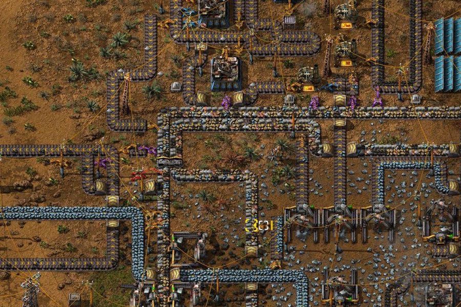 in game Picture of Factorio, One of best video games to play while watching tv.