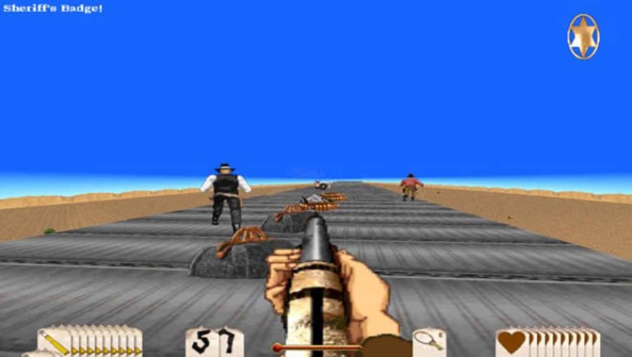 The in game Picture of Outlaws, one of the best western video games of all time.