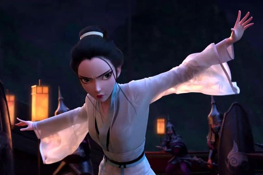 A Picture of White Snake with its character, One of chinese movies for gamers.