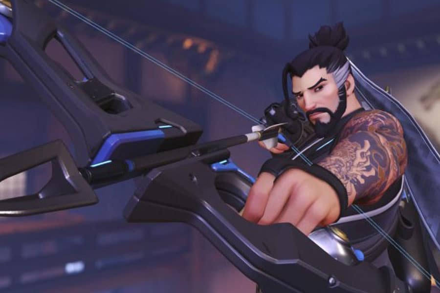 a Picture of Hanzo From Overwatch Series, One of The coolest video game characters.