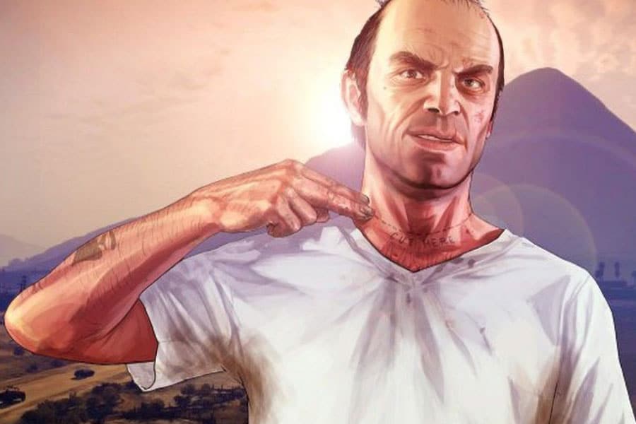 a Picture of Trevor Phillips From Grand Theft Auto V, One of The coolest video game characters.