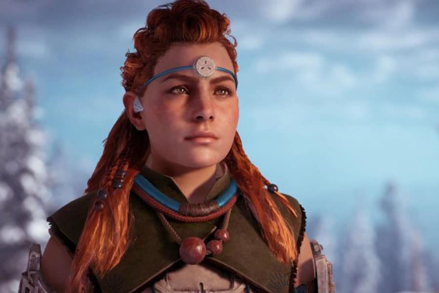 a Picture of Aloy From Horizon Series, One of The coolest video game characters.