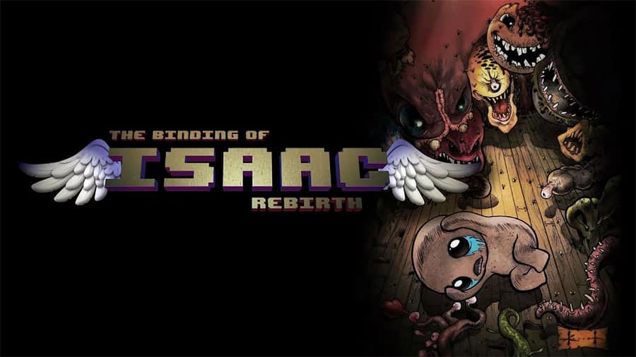 The Official Picture of The Binding of Isaac: Rebirth with its characters, One of dungeon crawler games for pc.