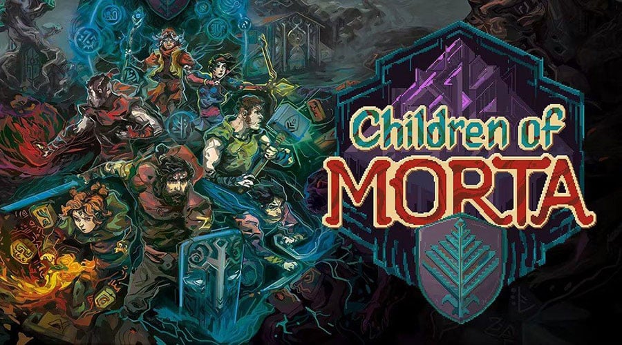 The Official Picture of Children of Morta with its characters, One of dungeon crawler games for pc.