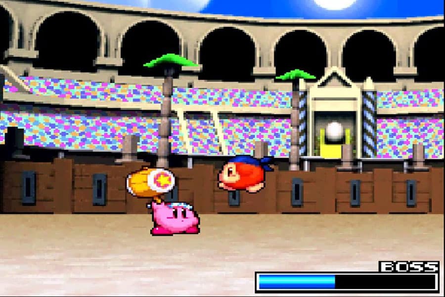 A Picture of Waddle Dee from Kirby Super Star, One of The easiest boss fights in video games.