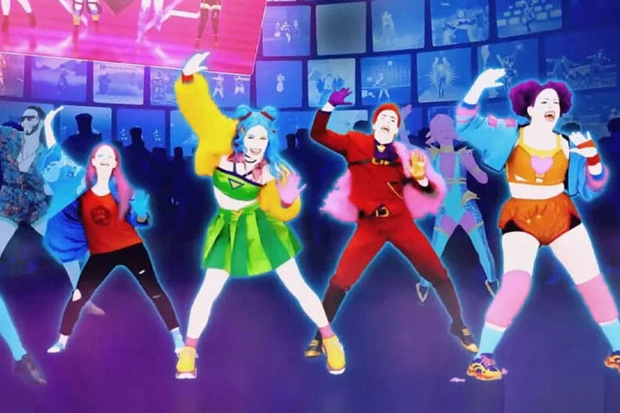 “Just Dance Now game screen with dance moves.”