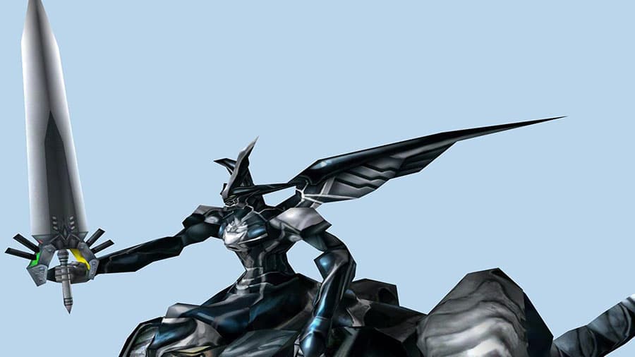 a picture of Omega Weapon from Final Fantasy VIII, One of The hardest boss fights in games.