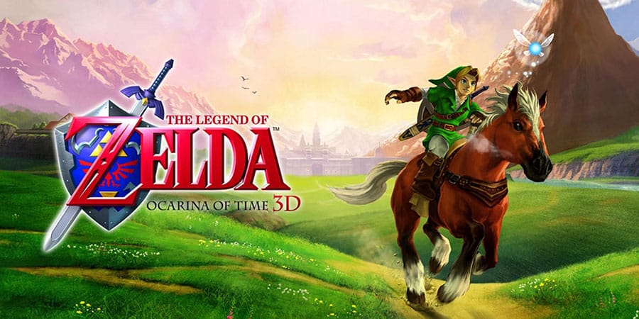 The Official Picture of The Legend of Zelda: Ocarina of Time with Link, One of Top Titles with the hardest boss fights in games history.