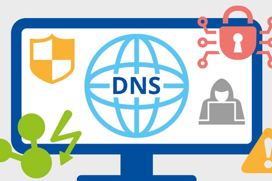 a Clipart Depicting Private DNS, One of best ways on how to stop ads when playing games on iphone.