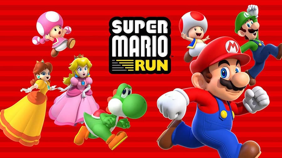 Mario running through a level in Super Mario Run.