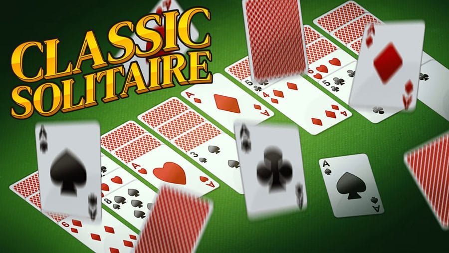 A game of Solitaire on a mobile screen.