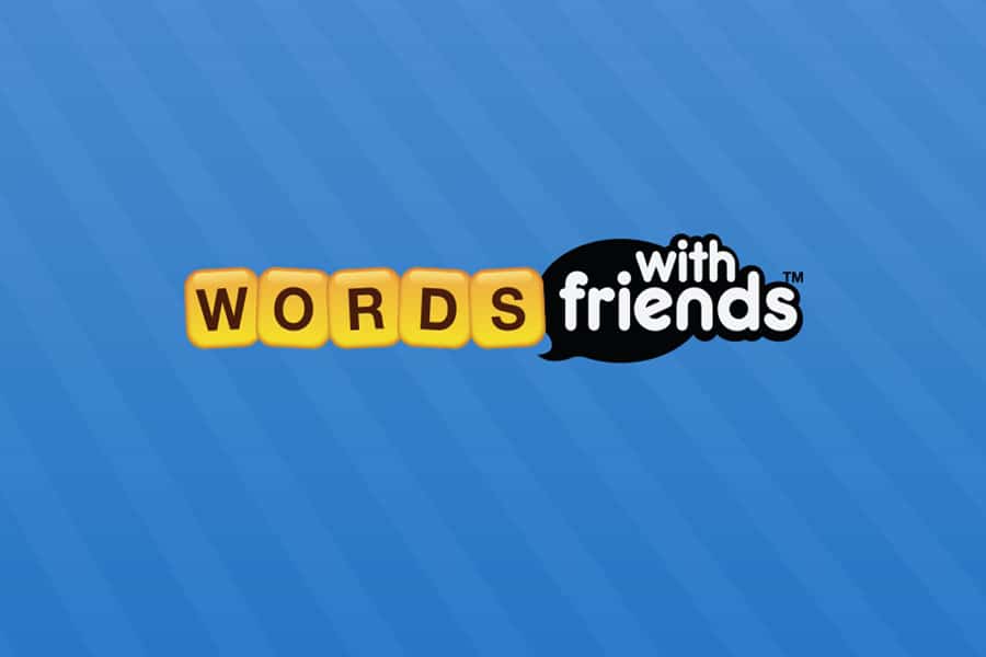 Game board of Words with Friends showing a high-scoring word.