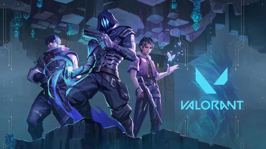 The Official Picture of Valorant with its agents, One of The most active players pc games.