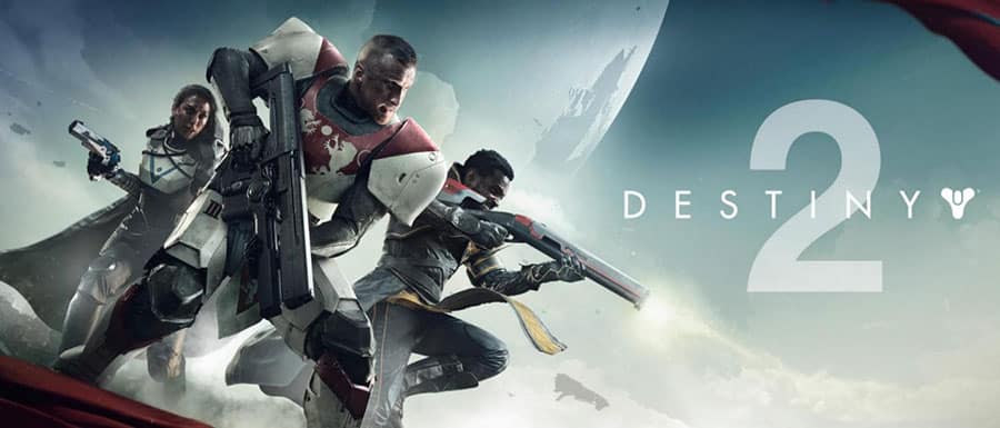 The Official Picture of Destiny 2 with its characters, One of The most active players ps5 games.