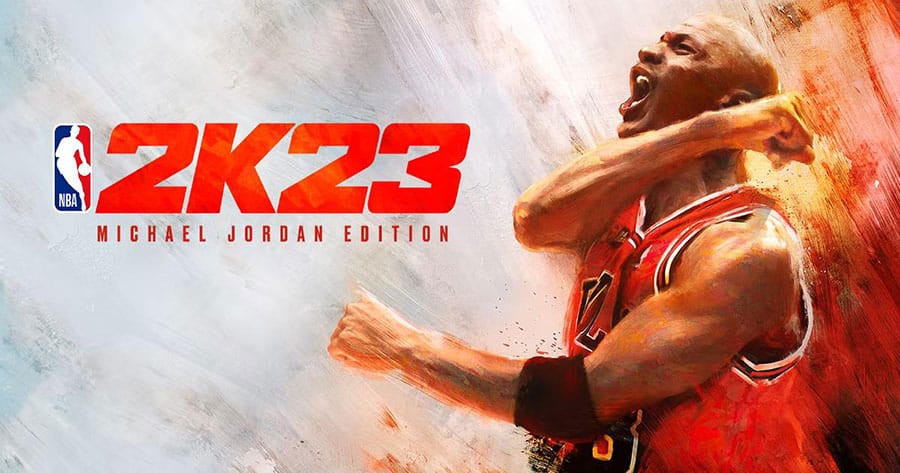 The Official Picture of NBA 2K23 with michael jordan, One of The most active players ps5 games.