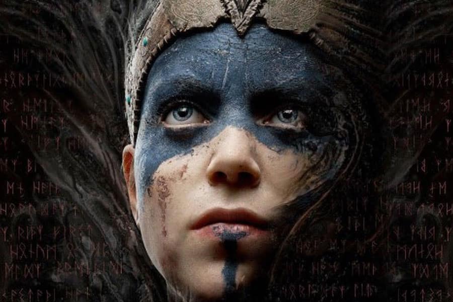 The Official Picture of Hellblade: Senua's Sacrifice with senua at center, One of The most emotional video games.