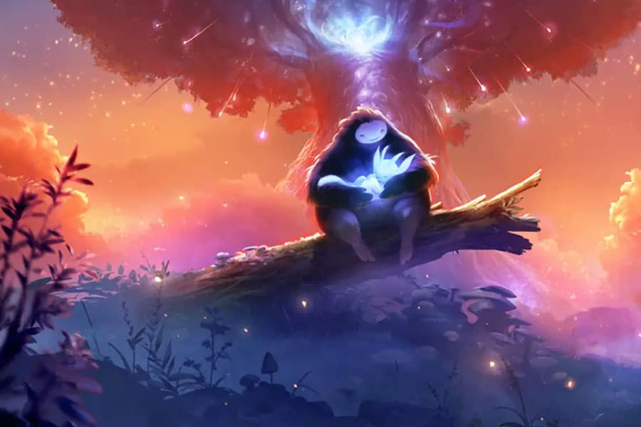 The Official Picture of Ori and the Blind Forest featuring its main characters, One of The most emotional video games.