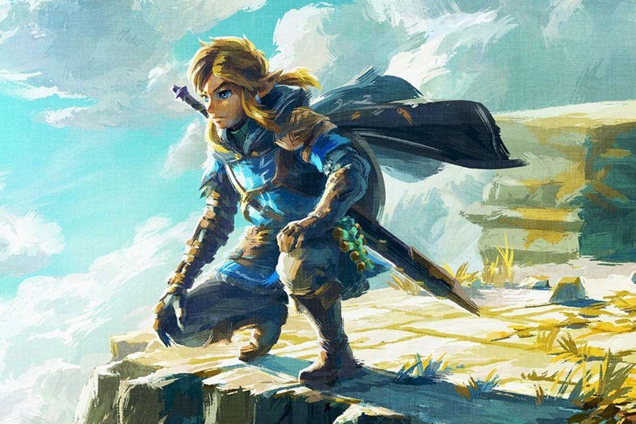 The art of The Legend of Zelda featuring Link, One of The most expensive video games.