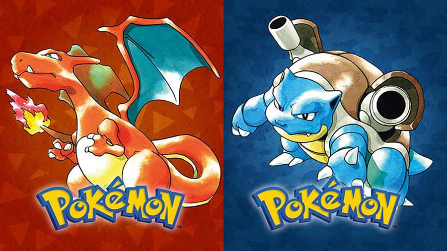 The Official Picture of Pokémon Red and Blue, One of The most expensive video games.