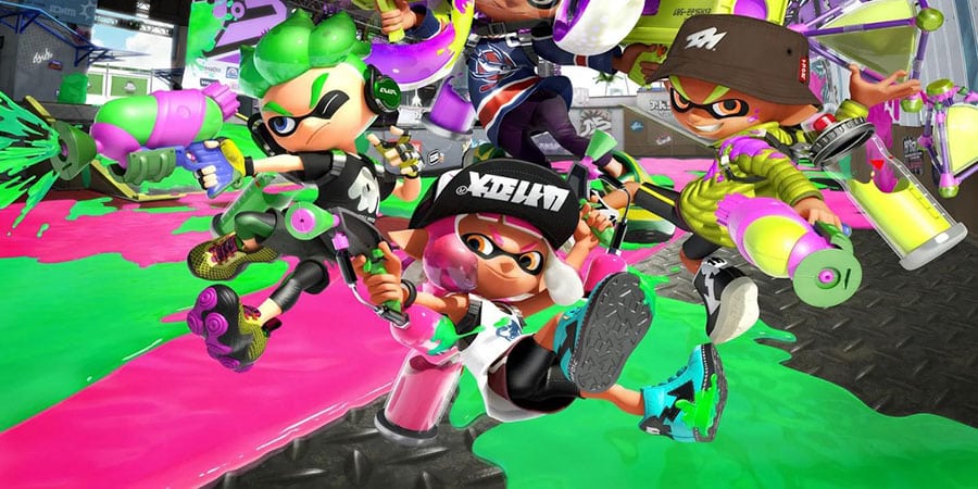 The Official picture of Splatoon 2 with its characters, One of most fun video games of all time.