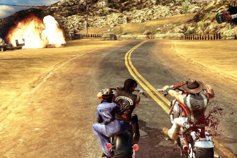 The in Game Picture of Ride to Hell: Retribution, One of most hated video games ever.