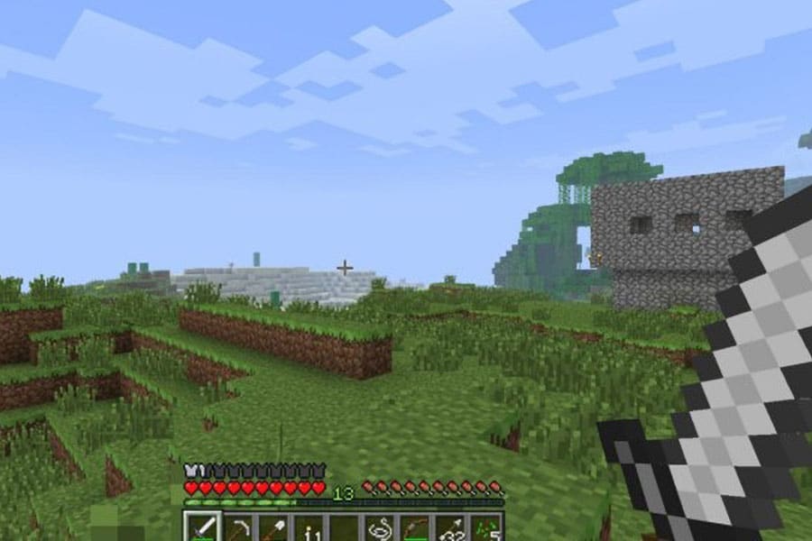 in game picture of Minecraft, one of most influential video games of all time.