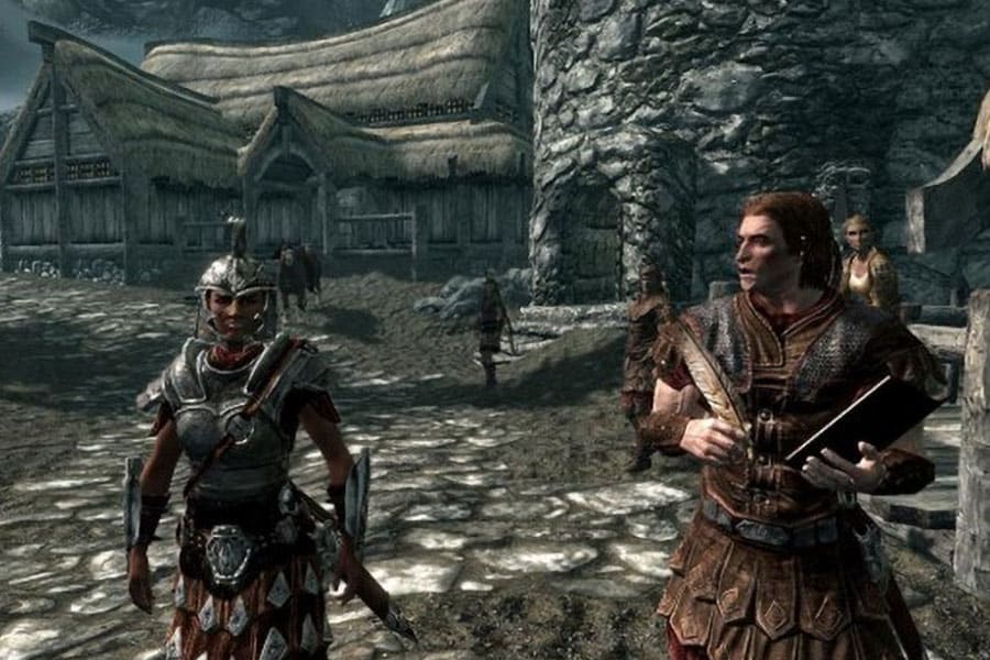 in game picture of The Elder Scrolls V: Skyrim, one of most influential video games of all time.