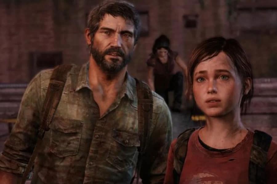 in game picture of The Last of Us with Joel and Ellie, one of most influential video games of all time.