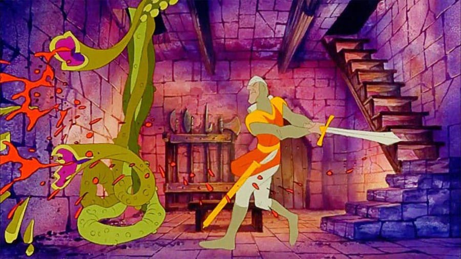 The in Game Picture of Dragon’s Lair with its main character, One of most played video games of all time.