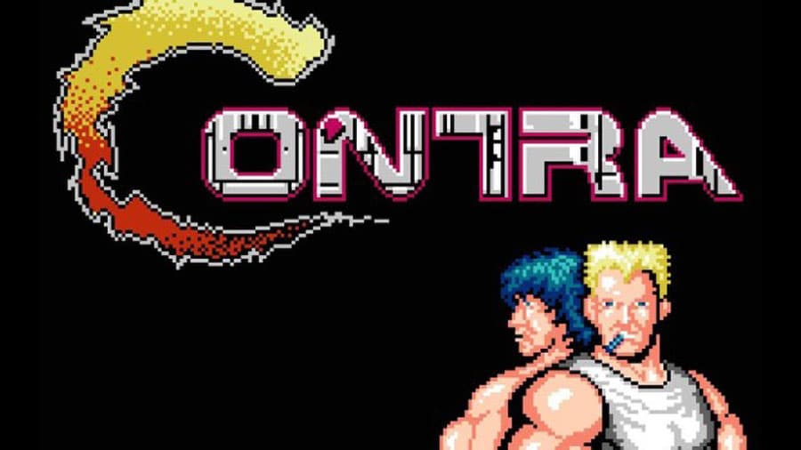 he Official Picture of Contra featuring its main characters, One of most played video games of all time.