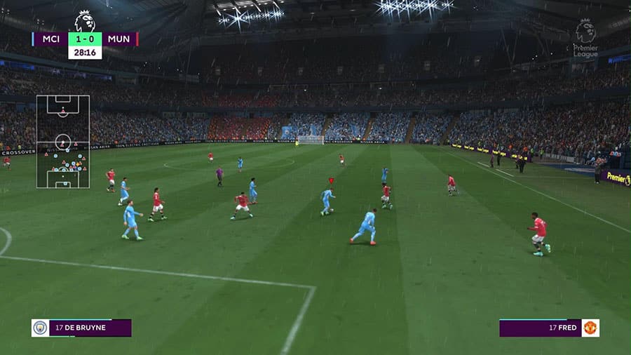 In game picture of FIFA 23, a Sports game, One of most popular genres of video games.