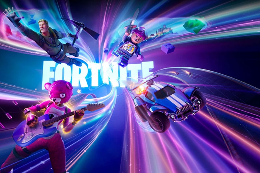 The Official Picture of Fortnite Showcasing Different Modes, the most popular video game in Romania.