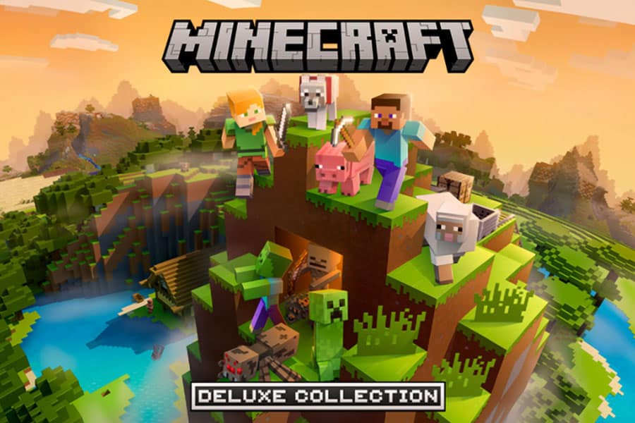 A poster of the Deluxe Collection of Minecraft among the most popular video games in Australia.