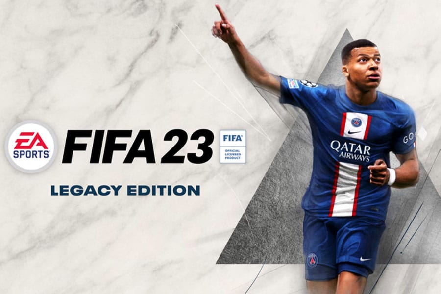 Poster if FIFA 23 Legacy Edition developed and published by EA.